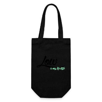 low is my lifestyle - Geschenkbeutel für Flaschen - Schwarz - Vorne