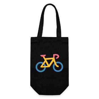 Vélo Jaune et Bleu - Sac à bouteille - noir - Devant