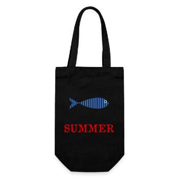 POISSON. POISSON D'AVRIL. VACANCES. ETE. HUMOUR - Sac à bouteille - noir - Devant