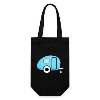 Caravane Caravane Toile Lin Camping Camper - Sac à bouteille - noir - Devant