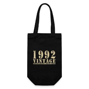 Original 1992 Vintage Vintage anniversaire rétro - Sac à bouteille - noir - Devant