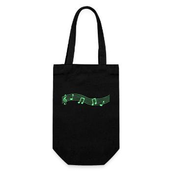 note de musique - Sac à bouteille - noir - Devant