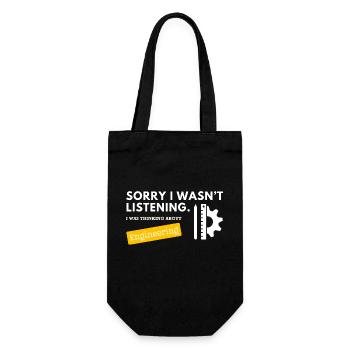 Sorry I wasn't listening - Engineering - Gift Bag for Bottles - black - Front