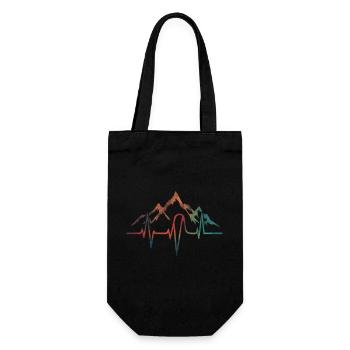 Heartbeat Mountain - Gift Bag for Bottles - black - Front