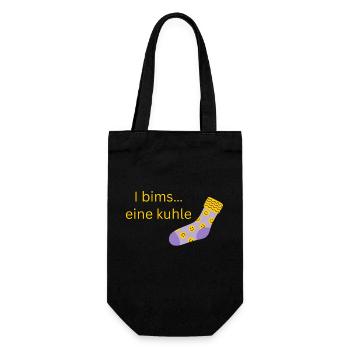coole Socke - Geschenkbeutel für Flaschen - Schwarz - Vorne