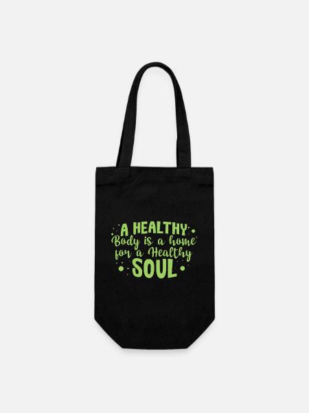 Un corps sain est un foyer - Sac à bouteille - noir
