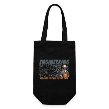 Engineering Because Scince is too easy - Geschenkbeutel für Flaschen - Schwarz - Vorne