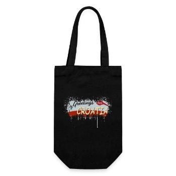 croatia hrvatska croatia hrv hr travel tourism - Gift Bag for Bottles - black - Front