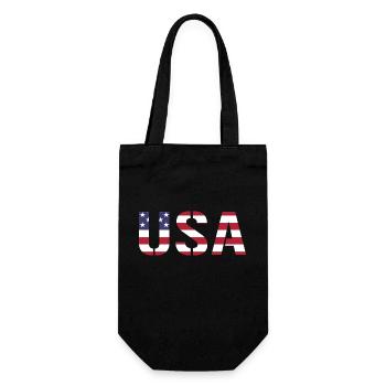 United States in the colors of the American flag flag flag - Gift Bag for Bottles - black - Front