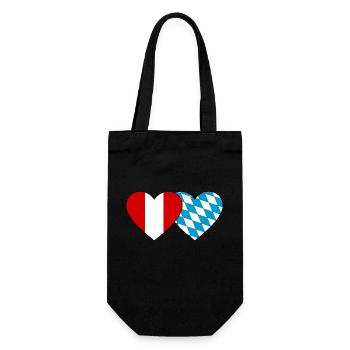 Pérou Bavière Drapeau Coeur - Sac à bouteille - noir - Devant