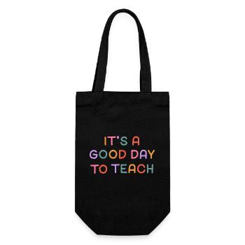 It's a Good Day to Teach, Teacher Shirt, Educator - Geschenkbeutel für Flaschen - Schwarz - Vorne