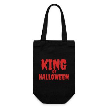 King of Halloween Spooky Font Design - Gift Bag for Bottles - black - Front