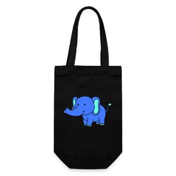elefant - Geschenkbeutel für Flaschen - Schwarz - Vorne