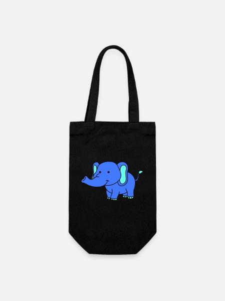 elefant - Geschenkbeutel für Flaschen - Schwarz