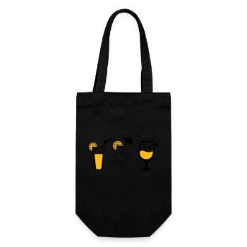 cocktails - Geschenkbeutel für Flaschen - Schwarz - Vorne