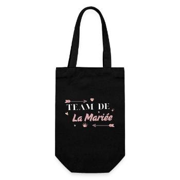 Pink Arrow Bridal Team - Gift Bag for Bottles - black - Front