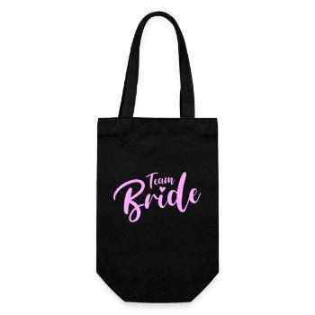 Bride Team - Gift Bag for Bottles - black - Front