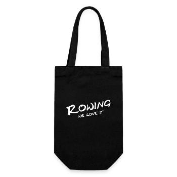 Rowing - We love it - Sport - Aviron Rower Rudern - Geschenkbeutel für Flaschen - Schwarz - Vorne