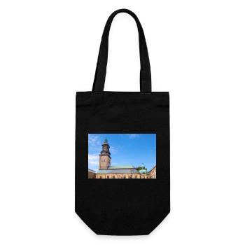 Deutsche Kirche Tyska kyrkan Göteborg Stadt Schweden - Geschenkbeutel für Flaschen - Schwarz - Vorne
