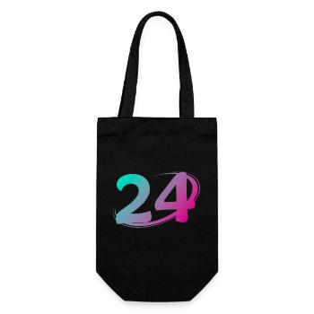 Number 24 multicolor - Gift Bag for Bottles - black - Front