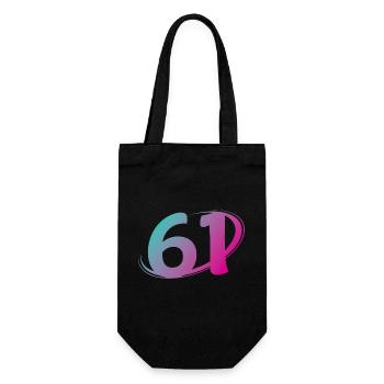 Number 61 multicolor - Gift Bag for Bottles - black - Front