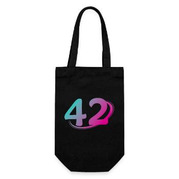 Number 42 multicolor - Gift Bag for Bottles - black - Front