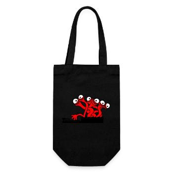 3 DJ Party Eyes Monster Alien Alien Horror - Gift Bag for Bottles - black - Front