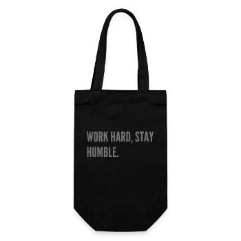 Work hard, stay humble. - Gift Bag for Bottles - black - Front