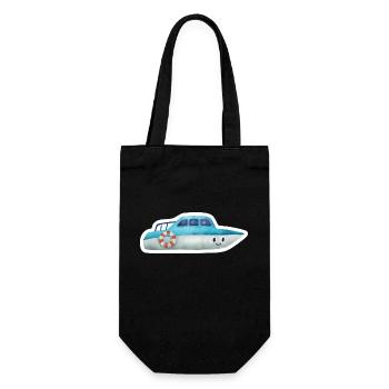 Boot - Geschenkbeutel für Flaschen - Schwarz - Vorne