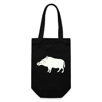 wild boar - Gift Bag for Bottles - black - Front