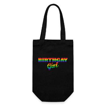 Geburtgay Girl Lgbt Gay Pride Alles Gute Zum - Geschenkbeutel für Flaschen - Schwarz - Vorne