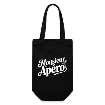 Monsieur apéro - Sac à bouteille - noir - Devant