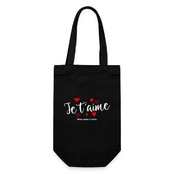 Je T'aime T-shirt - Gift Bag for Bottles - black - Front