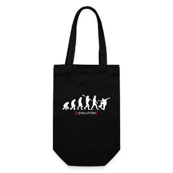 Revolution - Evolution Man with Fun Twist 1 - Geschenkbeutel für Flaschen - Schwarz - Vorne