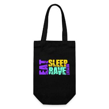 Eat Sleep Rave Repeat Logo Party Music Repeat - Gift Bag for Bottles - black - Front