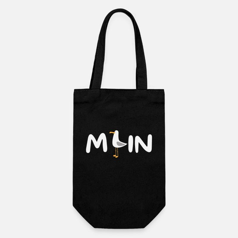 MOIN with Seagull - Gift Bag for Bottles - black