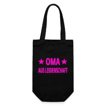 Oma - Geschenkbeutel für Flaschen - Schwarz - Vorne