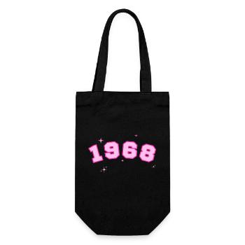 1968 rose étoile - Sac à bouteille - noir - Devant