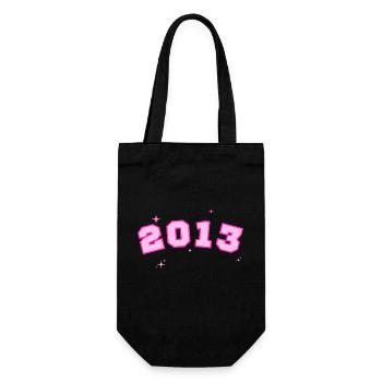 2013 Pink Star - Gift Bag for Bottles - black - Front
