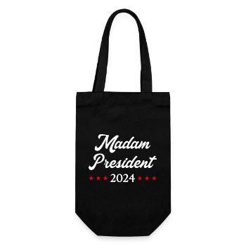 Madam President 2024 I - Kamala Harris - Gift Bag for Bottles - black - Front