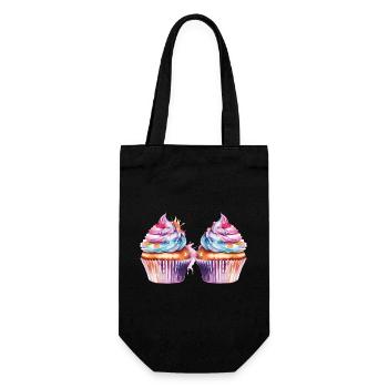 cupcake 2 - Geschenkbeutel für Flaschen - Schwarz - Vorne