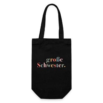 Grande Soeur - Cadeau de naissance pour fille - Sac à bouteille - noir - Devant