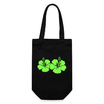 Hibiscus Flower - Gift Bag for Bottles - black - Front