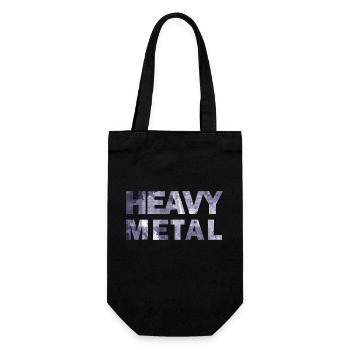 HEAVY METAL Schrift - Geschenkbeutel für Flaschen - Schwarz - Vorne