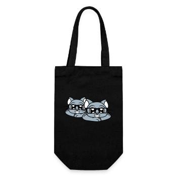 2 Clever Nerd Cats Lunettes à monture de corne Geek Eyewear Team - Sac à bouteille - noir - Devant