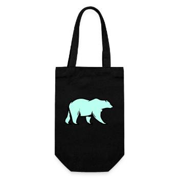 Polar bear - Gift Bag for Bottles - black - Front