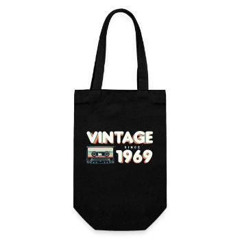 Klassische & nostalgische Musik Geburtstag - Vintage - Geschenkbeutel für Flaschen - Schwarz - Vorne