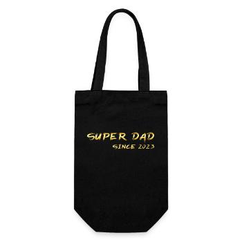 Super Dad since 2023 - Geschenkbeutel für Flaschen - Schwarz - Vorne