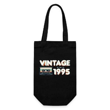 Rétro Vintage 1995 Nostalgique Anniversaire Hommes Femmes - Sac à bouteille - noir - Devant