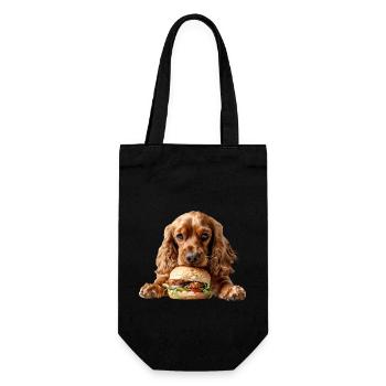 Cocker Spaniel - Geschenkbeutel für Flaschen - Schwarz - Vorne